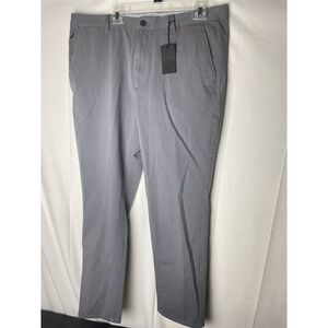 Bonobos Men's Gray Graphite Cotton Flat Front Pants Size 38x30 Slim Brand New